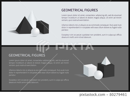 Geometrical Figures Set Text Vector Illustration Geometrical Figures Set Text Vector Illustration 80279461