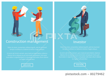 Construction Management Page Vector Illustration Construction Management Page Vector Illustration 80279462