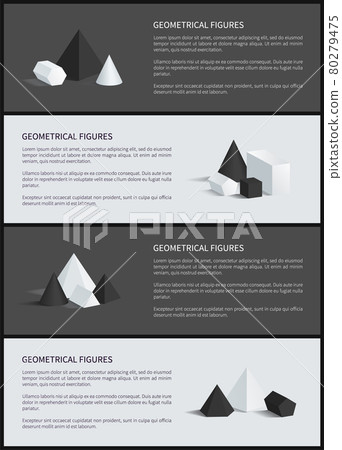 Geometrical Figures Poster Set Vector Illustration Geometrical Figures Poster Set Vector Illustration 80279475