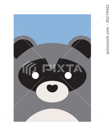 Cute Cartoon Raccon, Vector Animal Illustration Cute Cartoon Raccon, Vector Animal Illustration 80279482