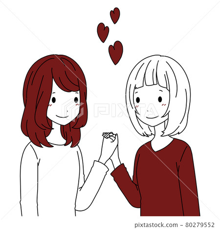 Illustration of a female couple Illustration of a female couple 80279552