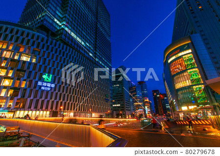 大阪梅田的夜景 大阪梅田的夜景 80279678