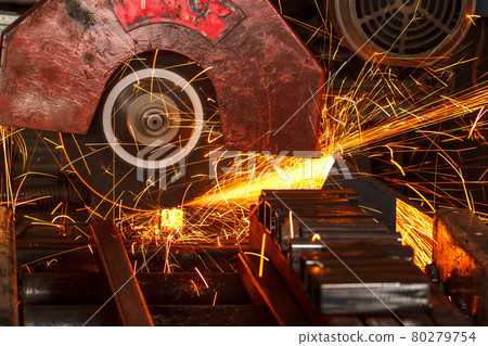 Sparks while cutting steel Sparks while cutting steel 80279754