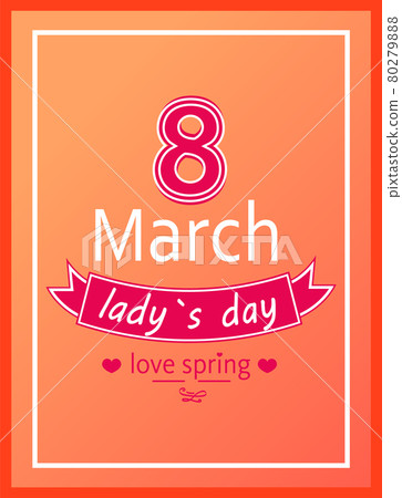 Ladys Day Love Spring 8 March Calligraphy Print 80279888
