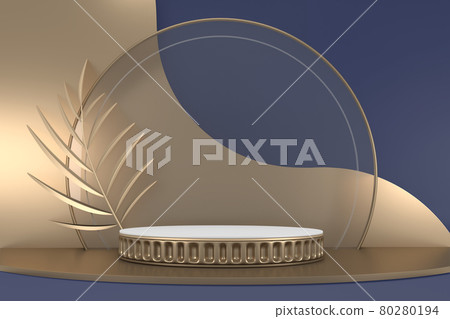 Dark blue adstract , podium for cosmetic product. 3d rendering Dark blue adstract , podium for cosmetic product. 3d rendering 80280194