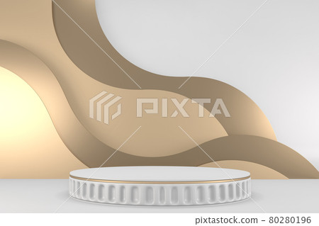 Victory golden podium winner on white background minimal design. 3D rendering Victory golden podium winner on white background minimal design. 3D rendering 80280196
