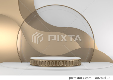 Victory golden podium winner on white background minimal design. 3D rendering Victory golden podium winner on white background minimal design. 3D rendering 80280198