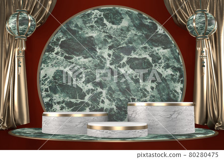 The Red Japanese podium show cosmetic product geometric japan style.3D rendering The Red Japanese podium show cosmetic product geometric japan style.3D rendering 80280475