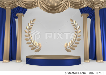 Victory blue adstract , podium for cosmetic product. 3d rendering Victory blue adstract , podium for cosmetic product. 3d rendering 80280749
