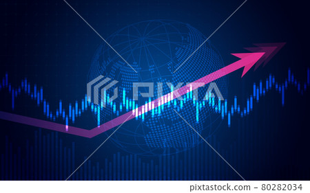 Stock market investment trading graph in graphic concept suitable for financial investment or Economic trends business idea. Vector design. 80282034
