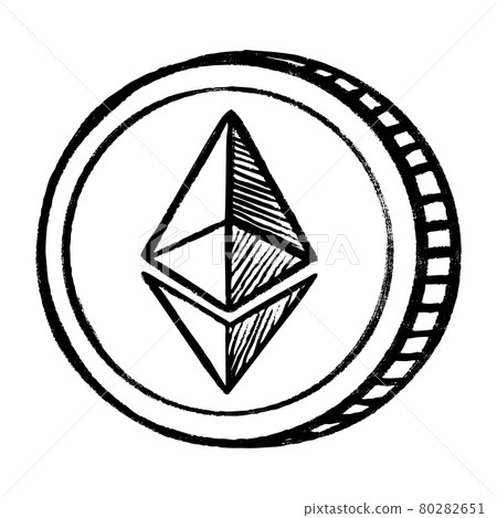 Etherium cryptocurrency money coin sketch icon. Vector Ethereum crypto sign. Hand drawn isolated crypto mining symbol. Etherium cryptocurrency money coin sketch icon. Vector Ethereum crypto sign. Hand drawn isolated crypto mining symbol. 80282651