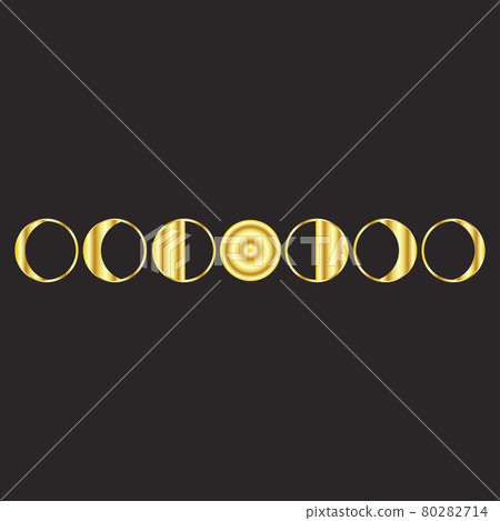 Moon phases icon night space astronomy and nature moon phases sphere shadow. The whole cycle from new moon to full moon. Moon phases icon night space astronomy and nature moon phases sphere shadow. The whole cycle from new moon to full moon. 80282714