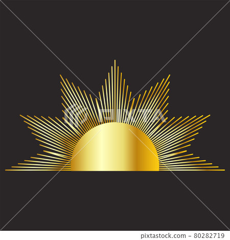 Magic concept, half vintage sun with cat's eye, trending beige. Figure astrology, Boho design, pagan symbols for divination 80282719