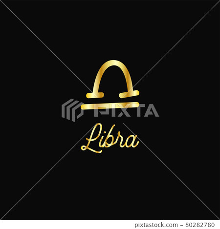 golden Zodiac signs on a dark background. Square icons 80282780
