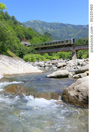 Summer Tadami Line and Mt. Asakusa 80285460