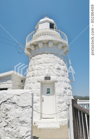 Ohamasaki lighthouse in sunny weather Hiroshima Ohamasaki lighthouse in sunny weather Hiroshima 80286489