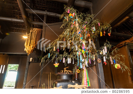 Tanabata decoration of an old folk house Tanabata decoration of an old folk house 80286595