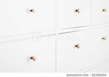 White dresser in bedroom, furniture and home decor 80286804