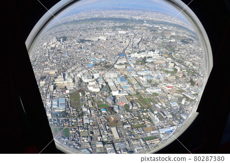 Large transport helicopter CH-47J, windows, experience boarding 80287380