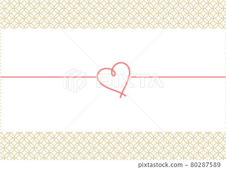 Fashionable casual Noshi with heart gold cloisonne pattern 80287589