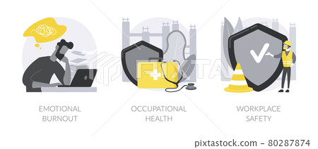 Employee health abstract concept vector illustrations. 80287874