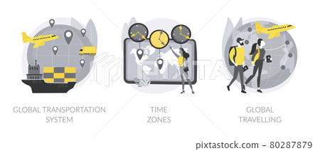 International business coordination abstract concept vector illustrations. International business coordination abstract concept vector illustrations. 80287879