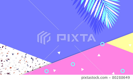 Minimalist abstract background, triangle shapes with leaves, cool pastel pink and purple tones Minimalist abstract background, triangle shapes with leaves, cool pastel pink and purple tones 80288649