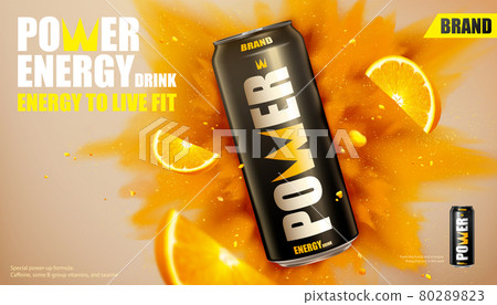 3d power energy drink banner ad 80289823