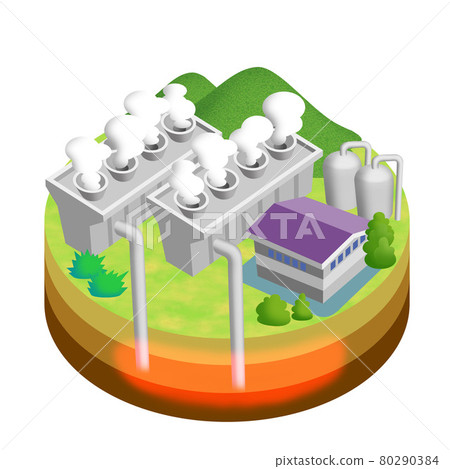 There are variations of geothermal power generation as renewable energy 80290384