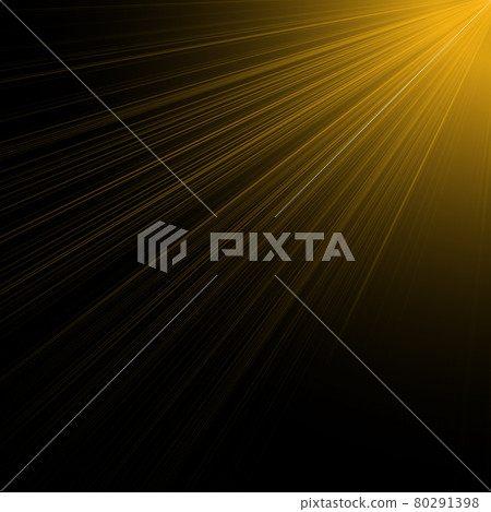 Overlay, flare light transition, effects sunlight, lens flare, light leaks. High-quality stock image of warm sun rays light effects, overlays or golden flare isolated on black background for design 80291398