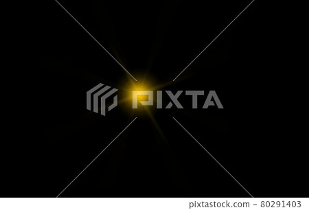Overlay, flare light transition, effects sunlight, lens flare, light leaks. High-quality stock image of warm sun rays light effects, overlays or golden flare isolated on black background for design 80291403