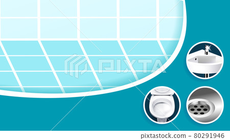 Washing Bathroom Tool Service Copyspace Vector Washing Bathroom Tool Service Copyspace Vector 80291946