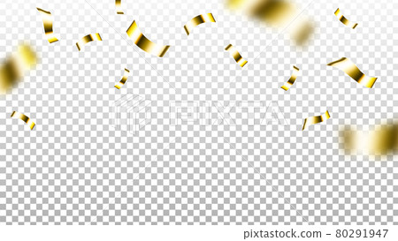 Foil Confetti Party Event Golden Decoration Vector 80291947
