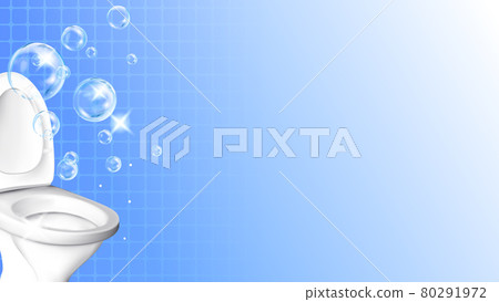 Ceramic Toilet Restroom Tool And Bubbles Vector Ceramic Toilet Restroom Tool And Bubbles Vector 80291972