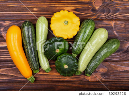 Ripe harvest of pumpkins and zucchini of different varieties. Harvest Ripe harvest of pumpkins and zucchini of different varieties. Harvest 80292228