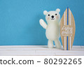 Polar bear surfer in wool felt 80292265