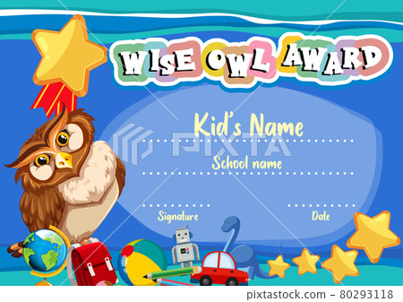 Diploma or certificate template for school kids Diploma or certificate template for school kids 80293118