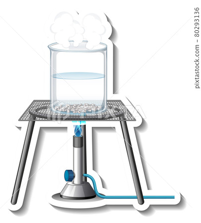 A sticker template with laboratory glassware isolated A sticker template with laboratory glassware isolated 80293136