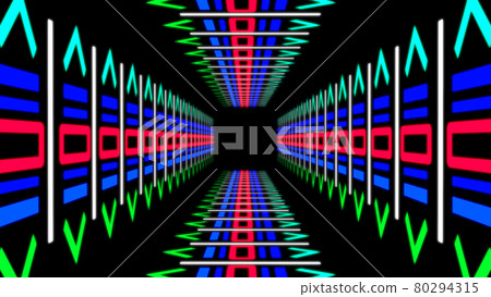 Cyber tunnel digital CG background wallpaper 80294315
