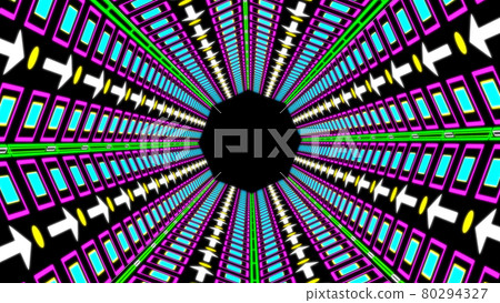 Cyber tunnel digital CG background wallpaper 80294327