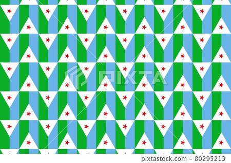 Simple geometric pattern in the colors of the national flag of Djibouti 80295213