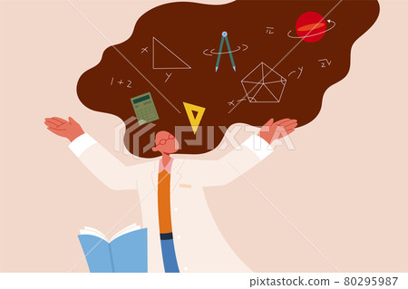 Female mathematician at work 80295987