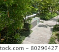 Bench in the fresh green 80296427