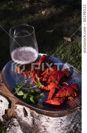 Crayfish with beer, food in the summer 80296522