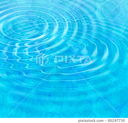 Blue abstract background with water ripples and bubbles 80297730