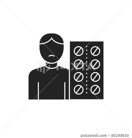 Depression treatment line color icon. Sign for web page, mobile app 80298650