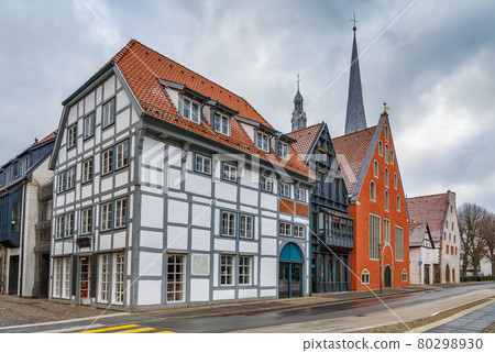 Street in Lemgo, Germany 80298930