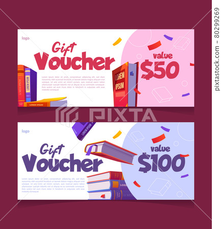 Gift voucher for books buying, coupon templates Gift voucher for books buying, coupon templates 80299269