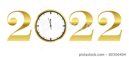 clock shortly before 2022 new year gold typography clock shortly before 2022 new year gold typography 80300404