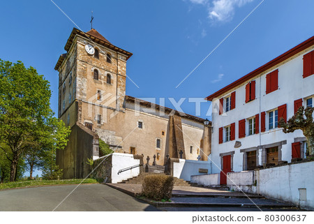 Church of Saint-Etienne, Espelette, France Church of Saint-Etienne, Espelette, France 80300637